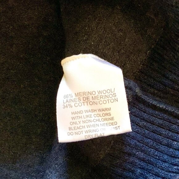 Joseph Abboud Boys 1/4 Zip Sweater Wool Blend Size Medium Dark Blue - Picture 6 of 11